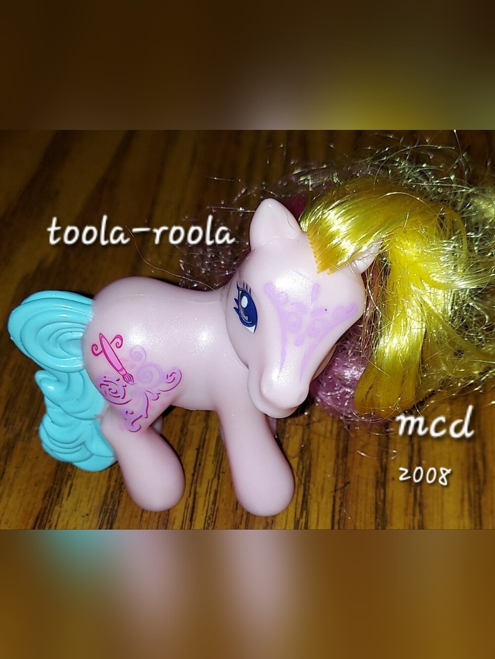 Vintage 2008 Mcdonalds My Little Pony Toola-Roola 25th Birthday Toy